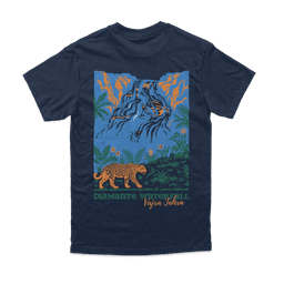 Back of Navy Diamante Waterfall T-Shirt