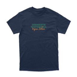 Front of Navy Diamante Waterfall T-Shirt