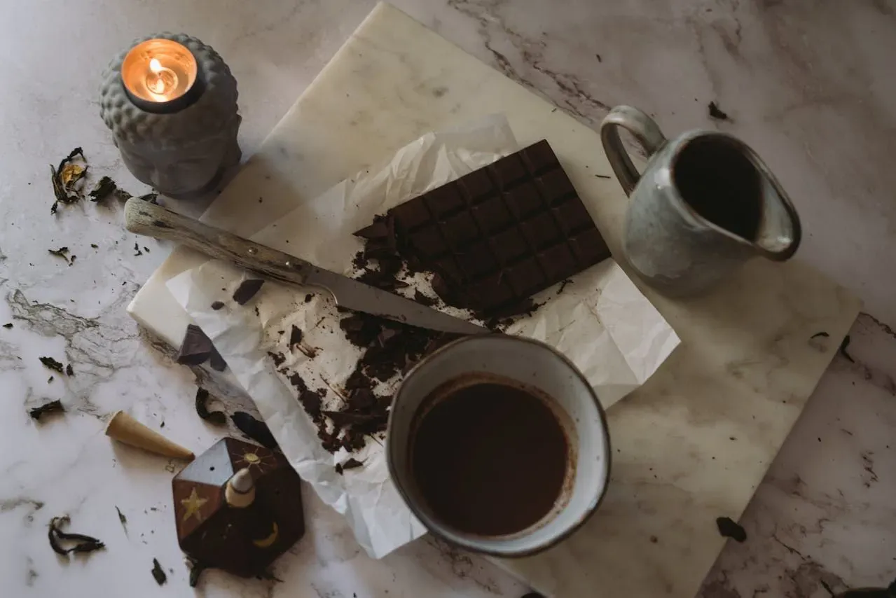 Essential elements of a cacao ceremony, a valuable part of many wellness retreats in Costa Rica.
