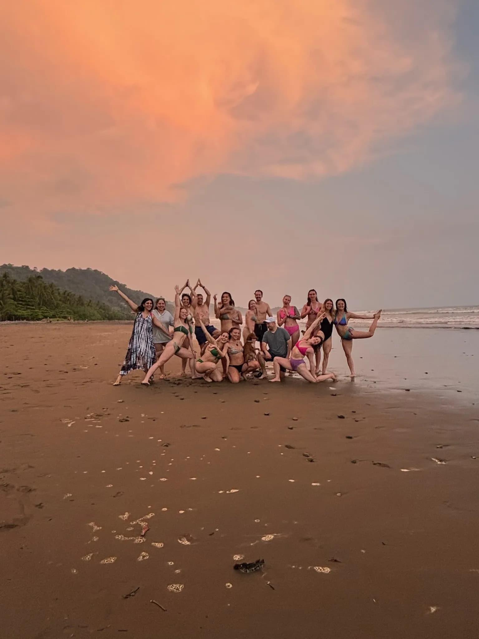 Family enjoying a beach day in Costa Rica. 