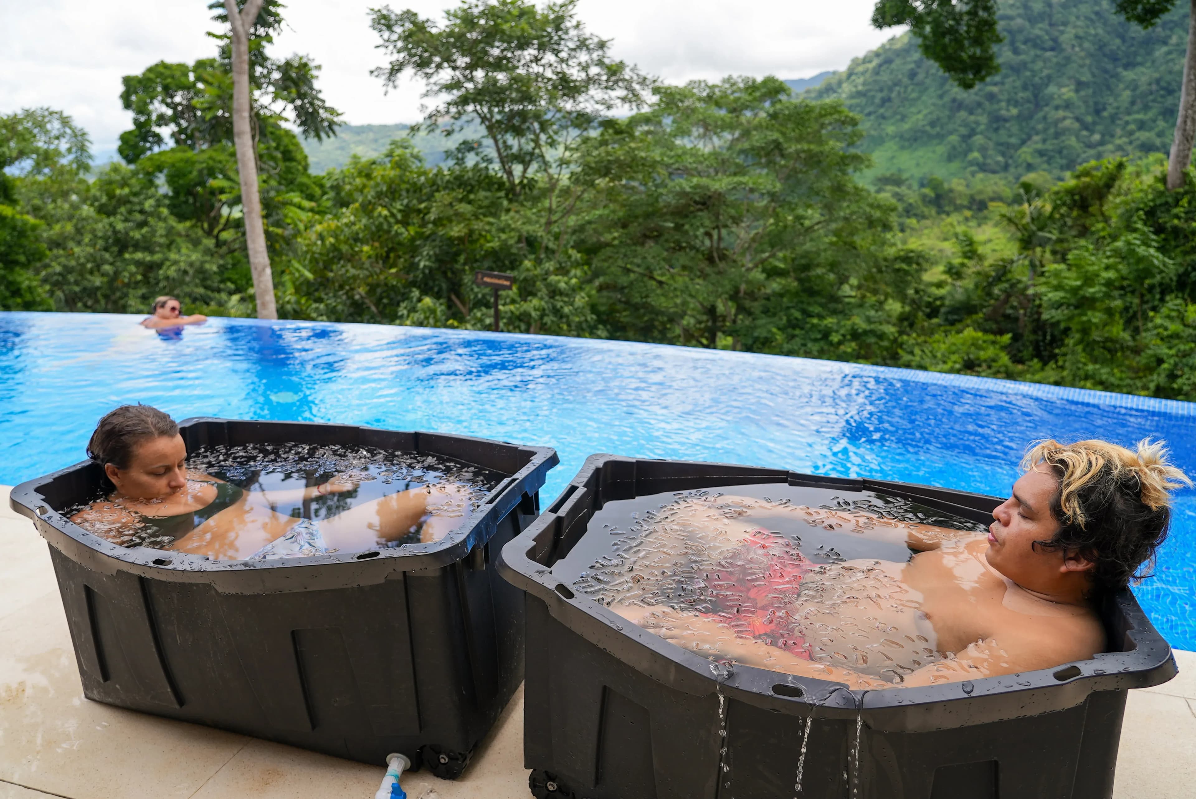ice bath at costa rica wellness retreat venue