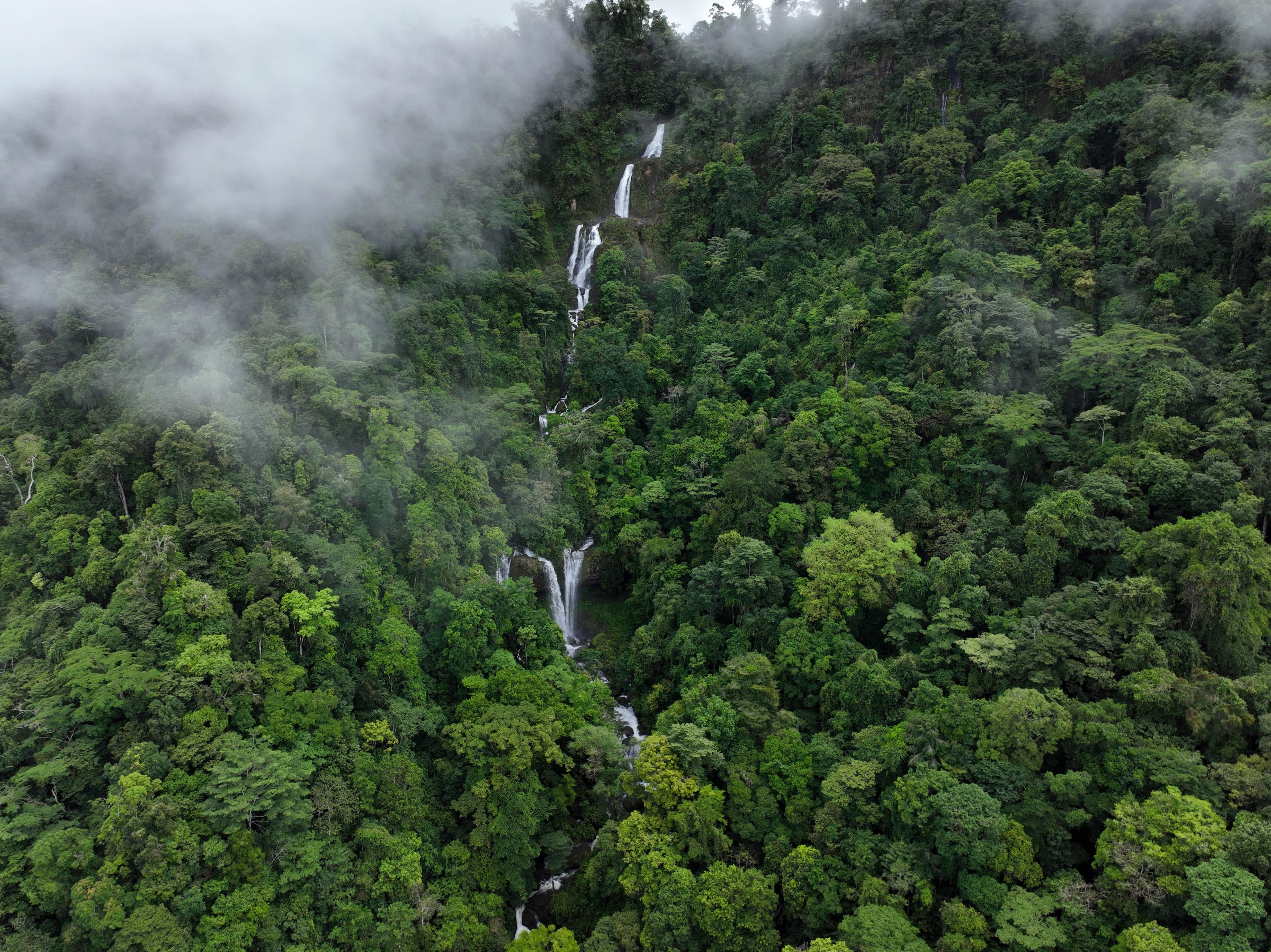 Aerial view of Diamante waterfalls.