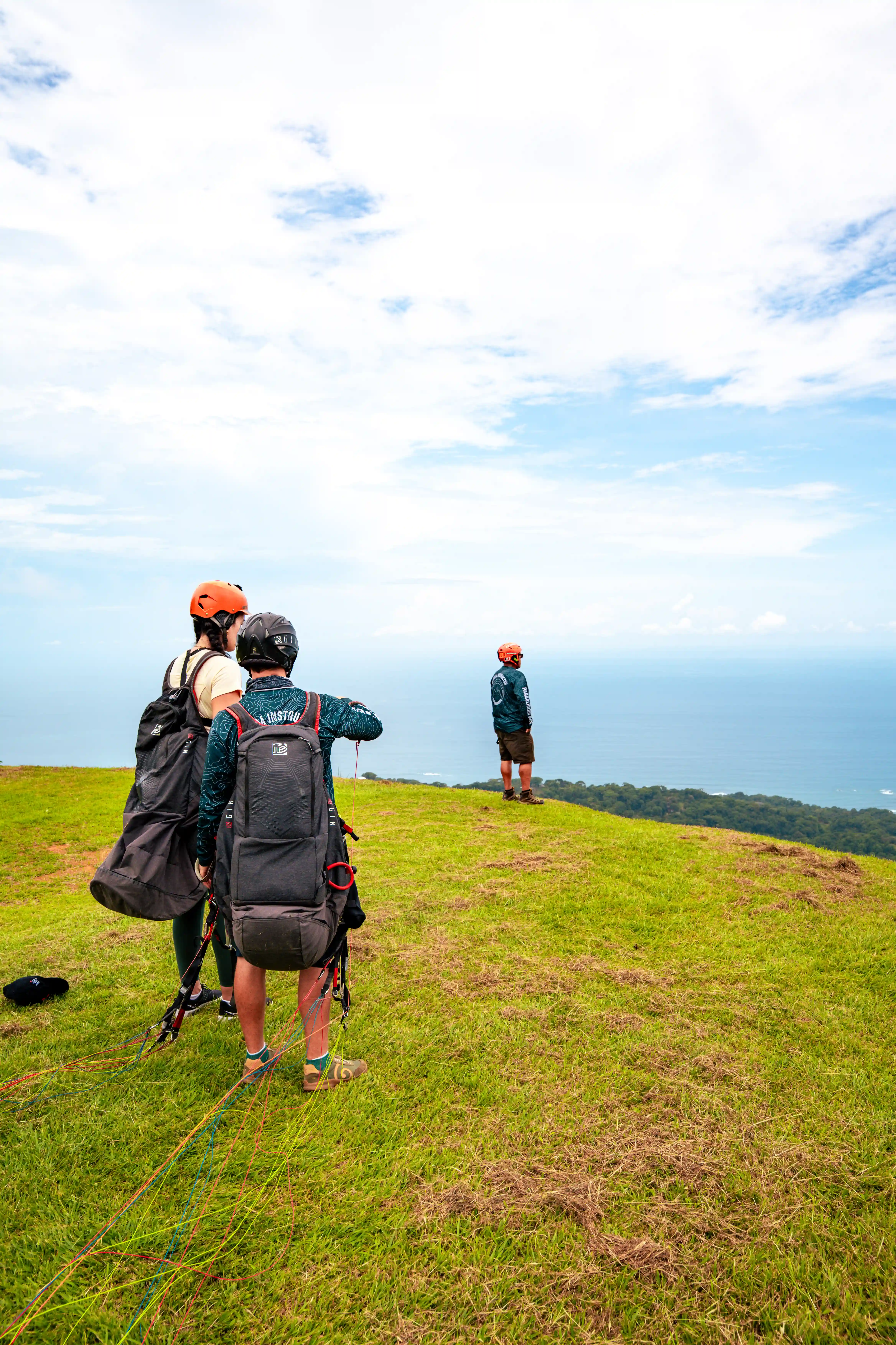 Paragliding experience offered through the Vajra Jahra Wellness Retreat Center outdoor adventure program.