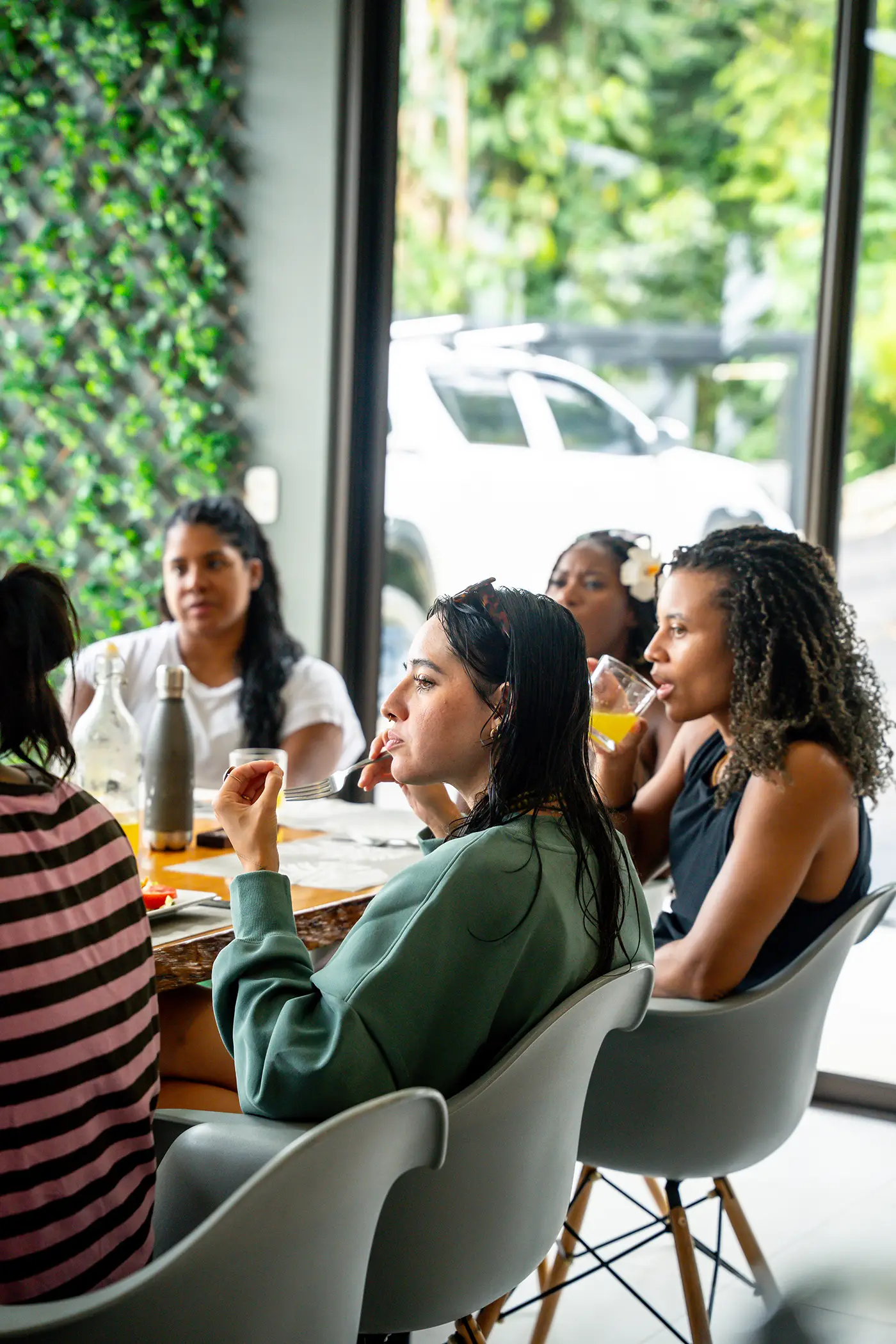 Guests gathering together at Vajra Jahra, embracing connection and community at the Wellness Retreat Center.