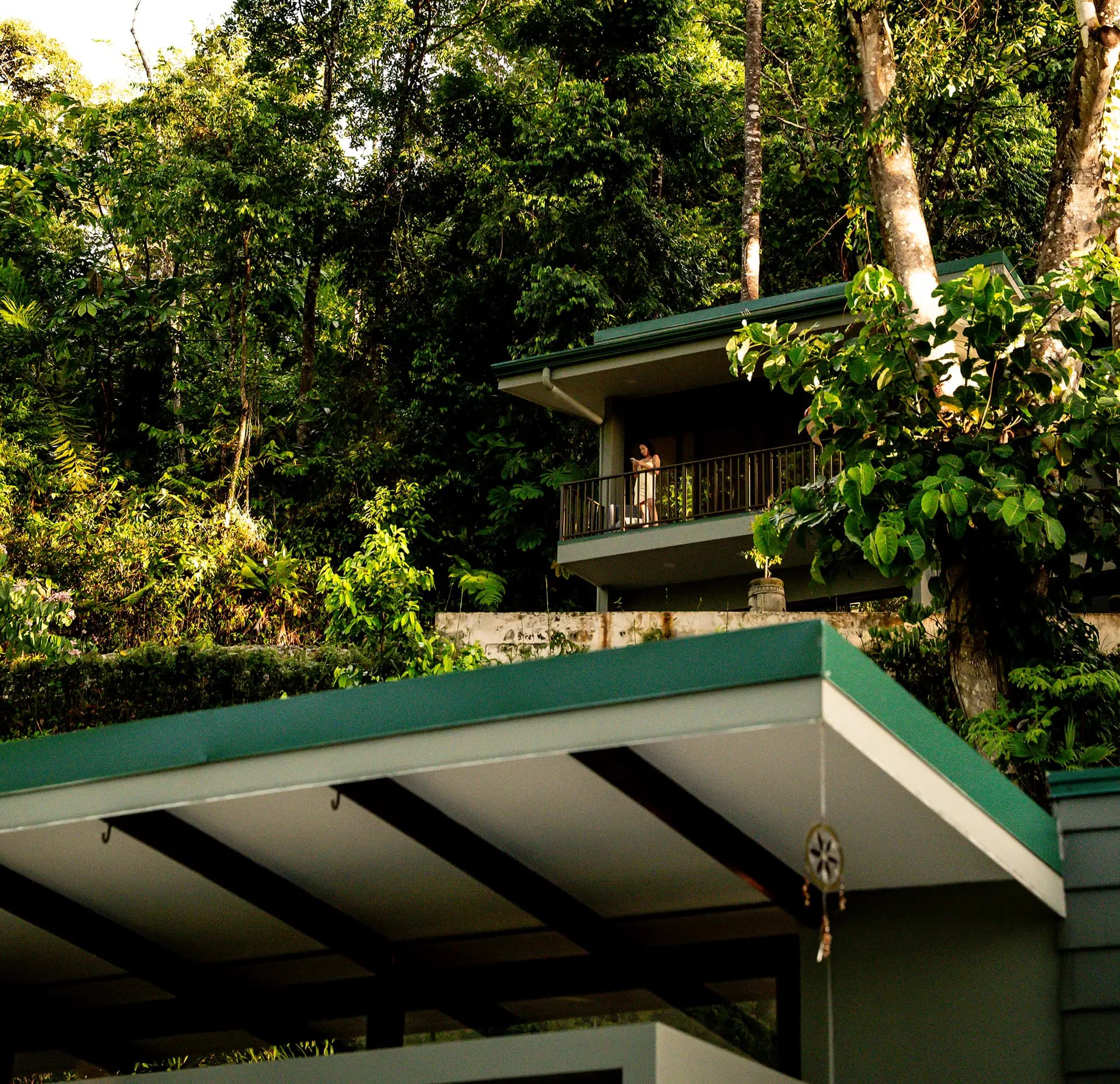 Modern villa design meets jungle serenity at Vajra Jahra Retreat Center, offering couples one of the most picturesque backdrops found in Costa Rica wedding venues.