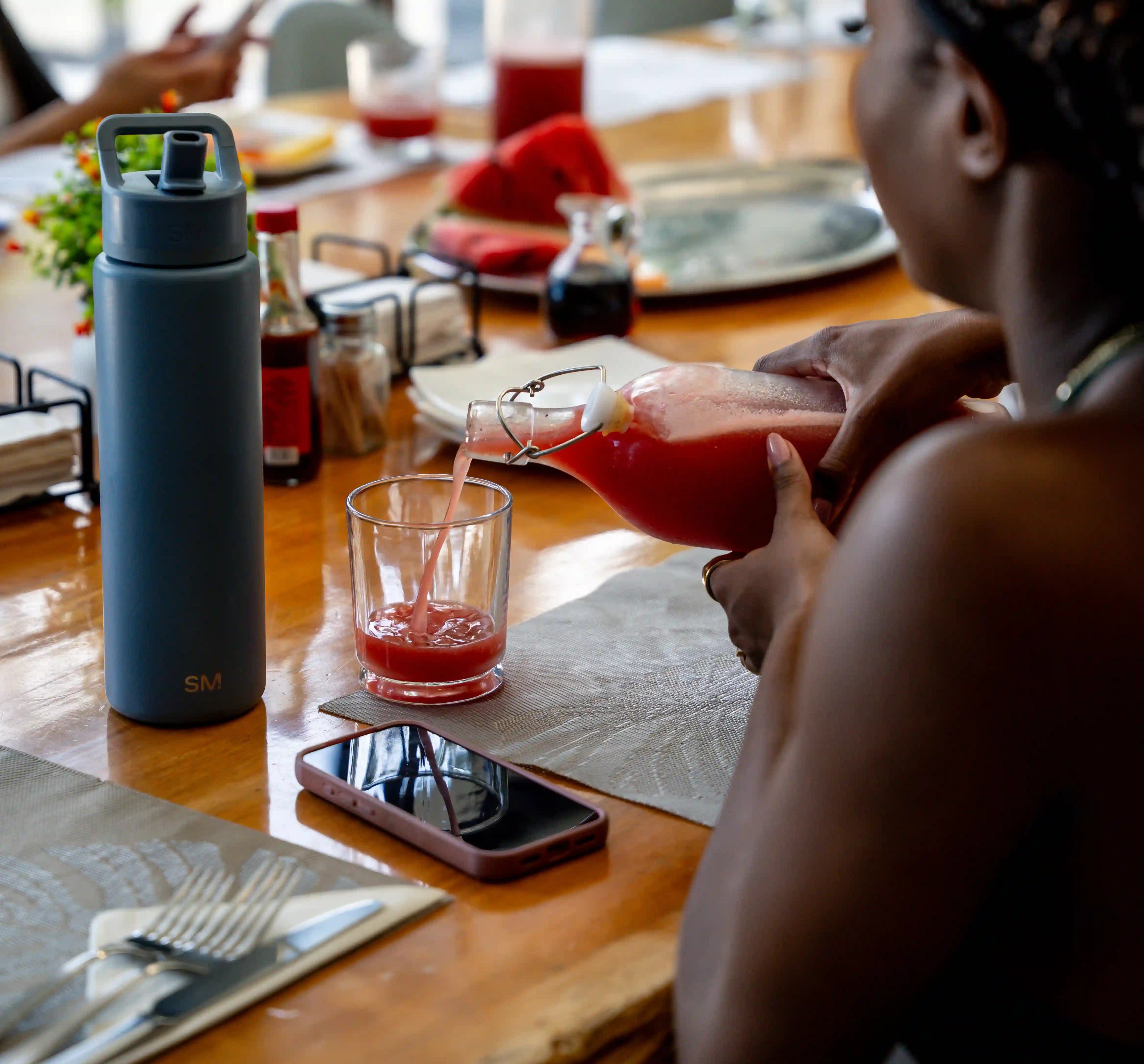 Drink served at Vajra Jahra Wellness Retreat Center.