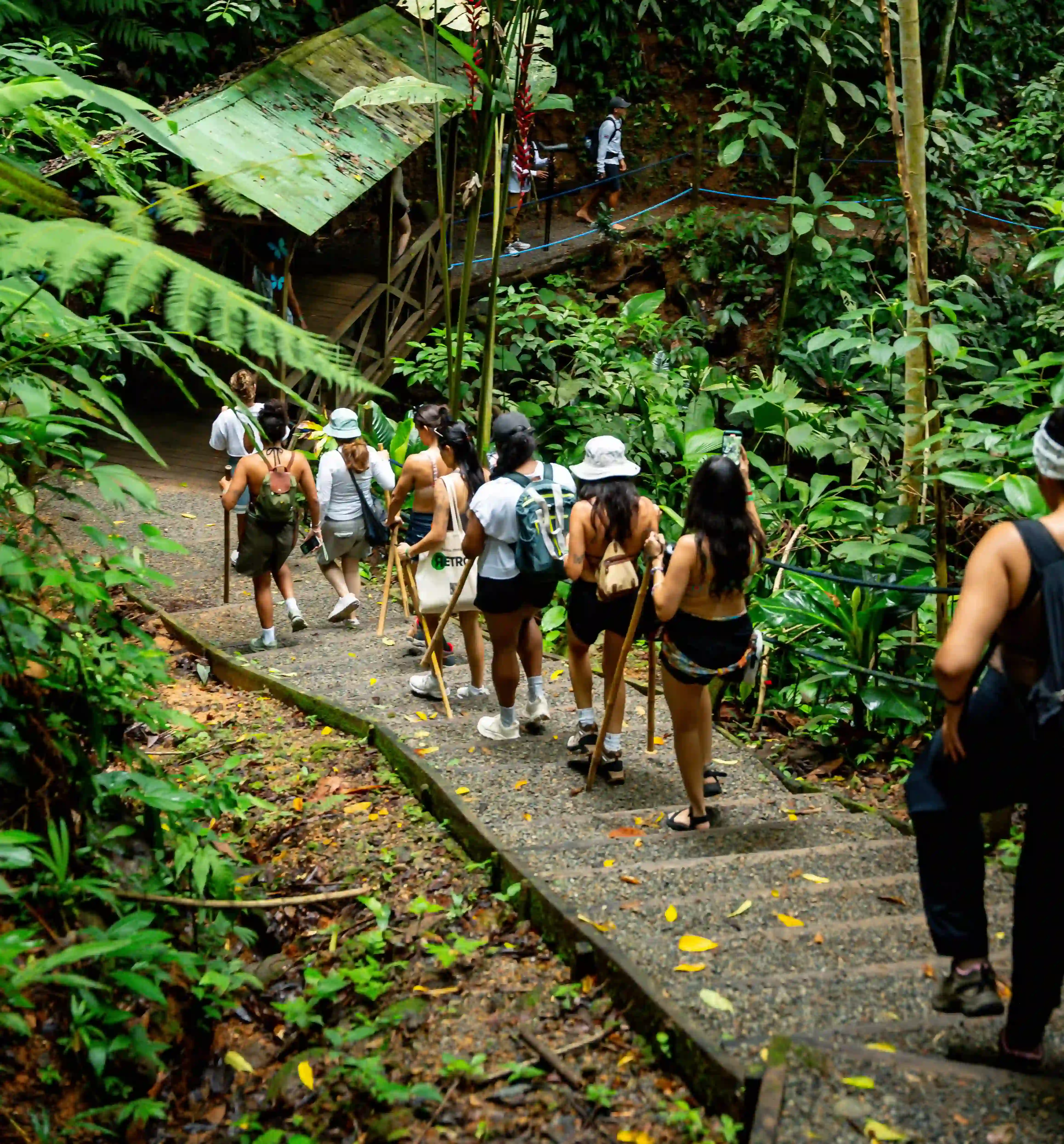 wellness retreat guest hiking