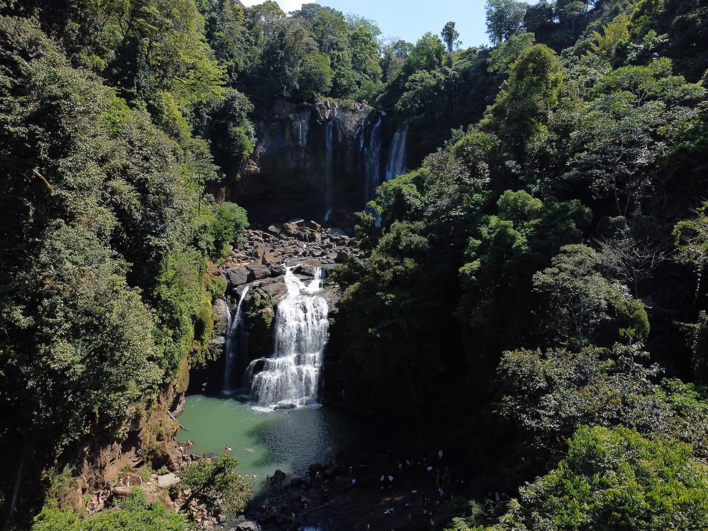 An overhead image of Nauyaca Waterfalls as seen on a Vajra Jahra Costa Rica retreat.