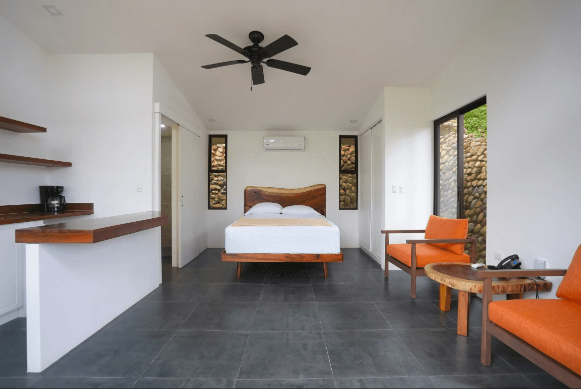Private guest villa at Vajra Jahra, a Wellness Retreat Center providing comfortable spaces for restorative retreats.