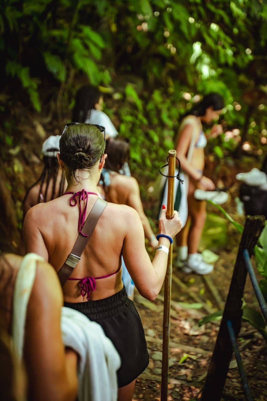 wellness retreat guest hiking